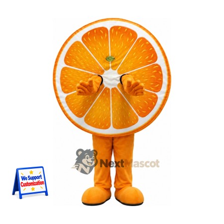Orange Slice Mascot Costume Orange Slice Mascot Costume