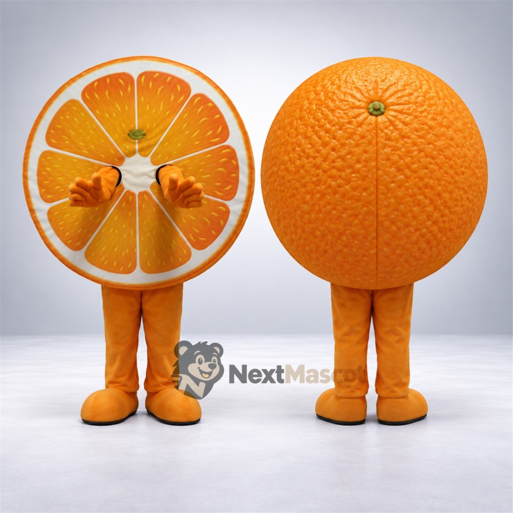 Orange Slice Mascot Costume Orange Slice Mascot Costume