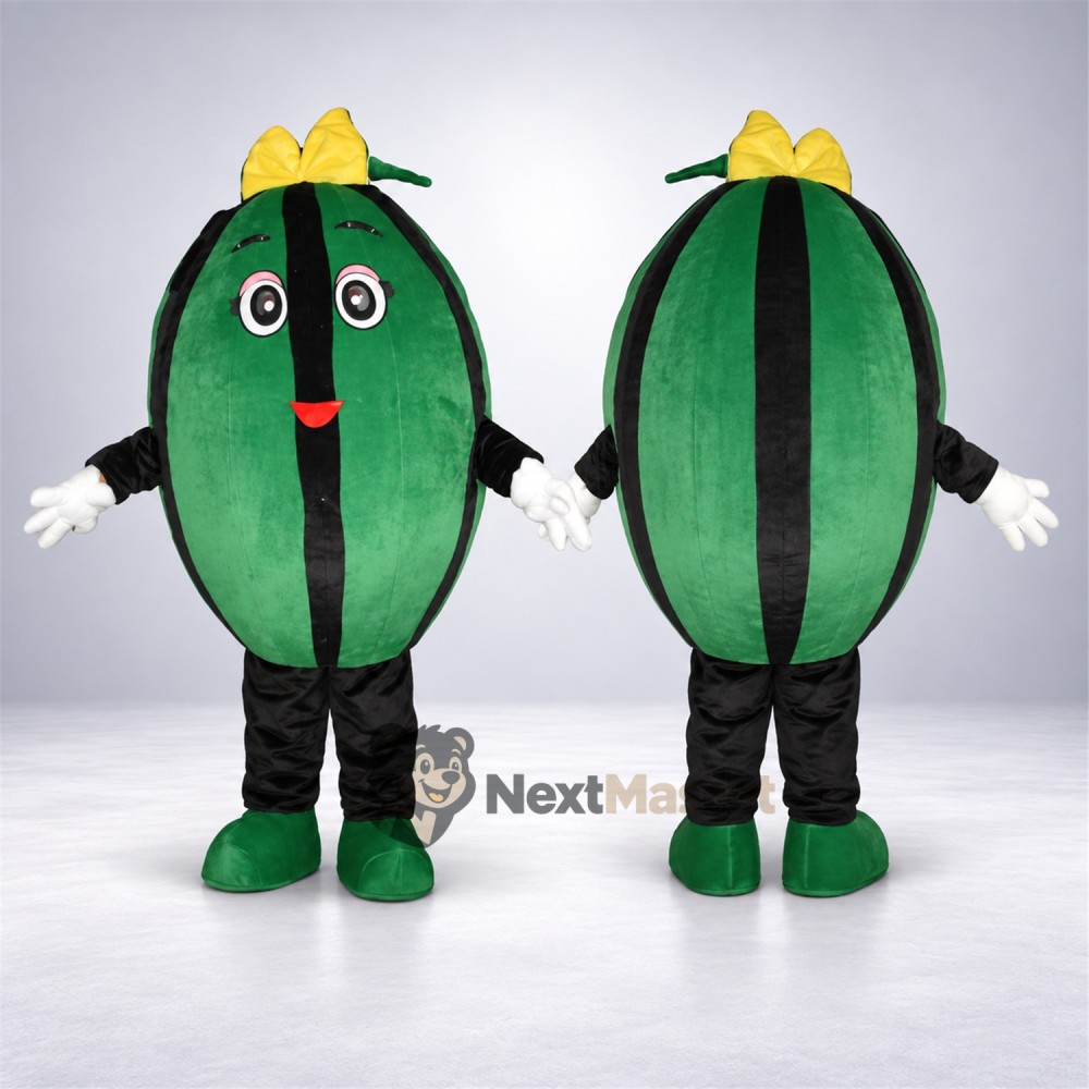 Watermelon Mascot Costume - Yellow Bow Watermelon Mascot Costume - Yellow Bow