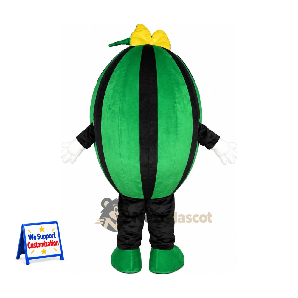 Watermelon Mascot Costume - Yellow Bow Watermelon Mascot Costume - Yellow Bow