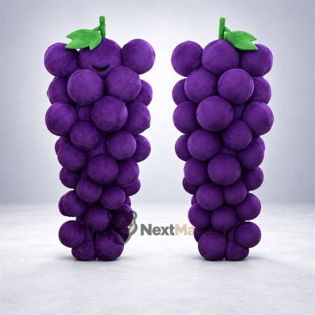 Grapes Mascot Costume - Purple, Purple Shoes Grapes Mascot Costume - Purple, Purple Shoes