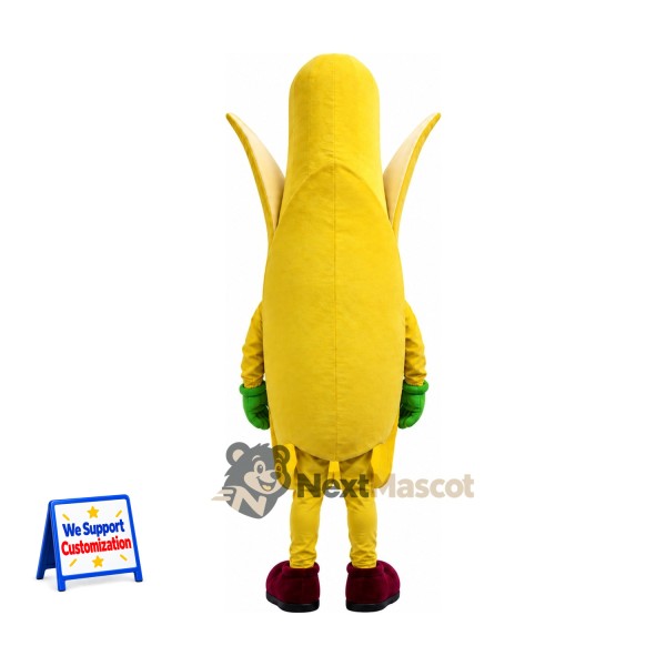 Peeled Banana Mascot Costume - Red Shoes Peeled Banana Mascot Costume - Red Shoes