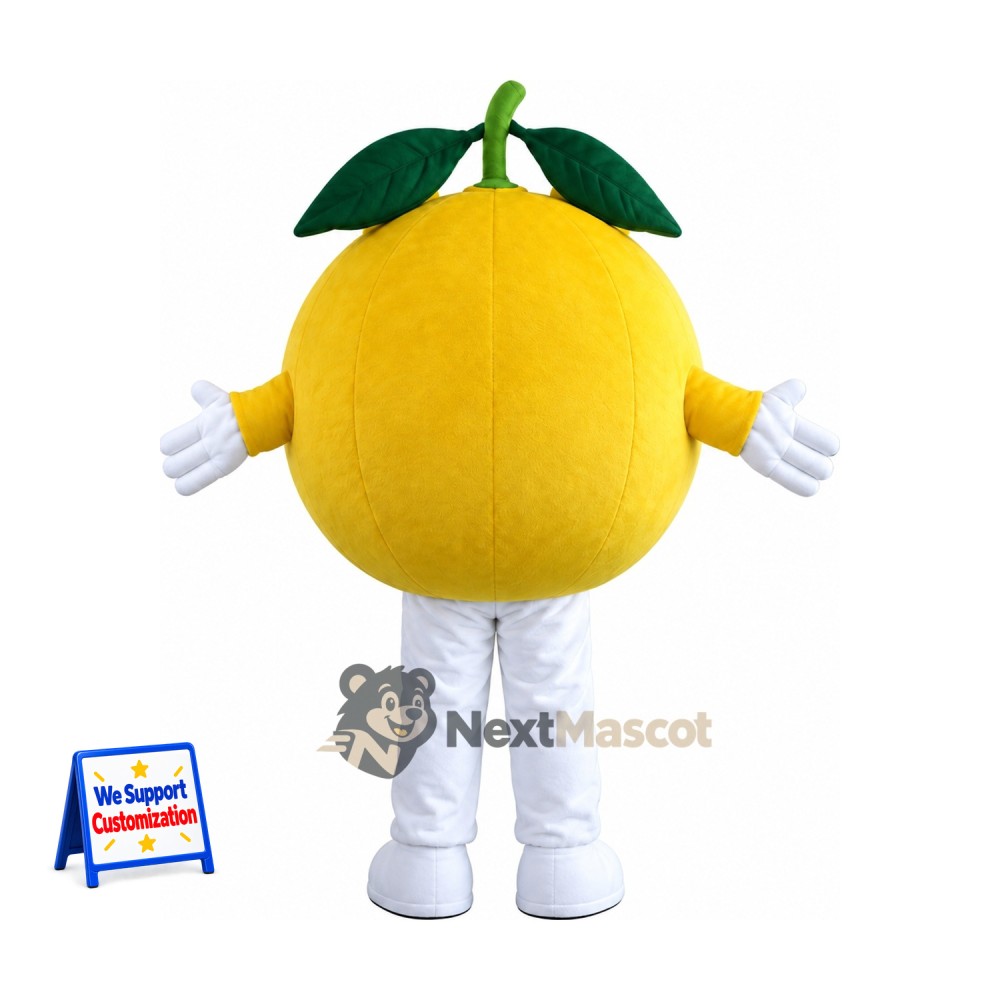 Lemon Mascot Costume - Open Smile and White Pants Lemon Mascot Costume - Open Smile and White Pants