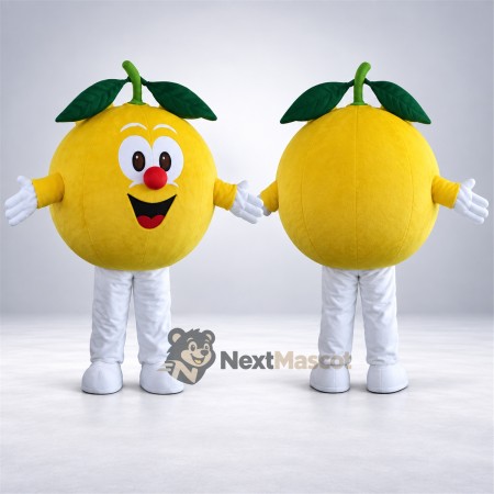 Lemon Mascot Costume - Open Smile and White Pants Lemon Mascot Costume - Open Smile and White Pants