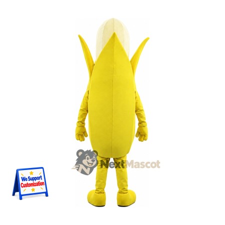 Peeled Banana Mascot Costume - Yellow Shoes Peeled Banana Mascot Costume - Yellow Shoes