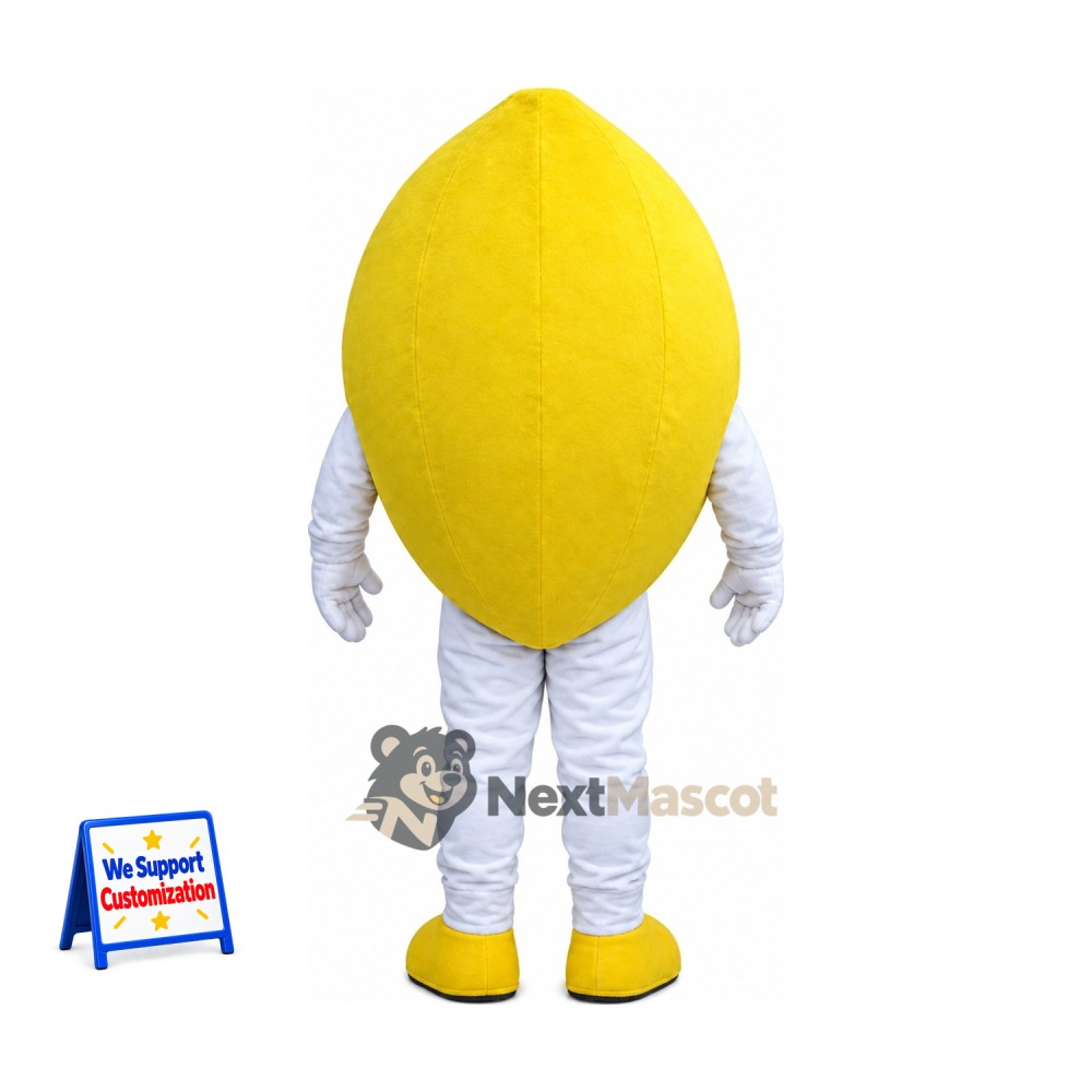 Lemon Mascot Costume - Brown Eyes and White Pants