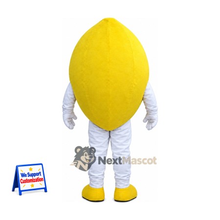Lemon Mascot Costume - Brown Eyes and White Pants