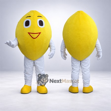 Lemon Mascot Costume - Brown Eyes and White Pants