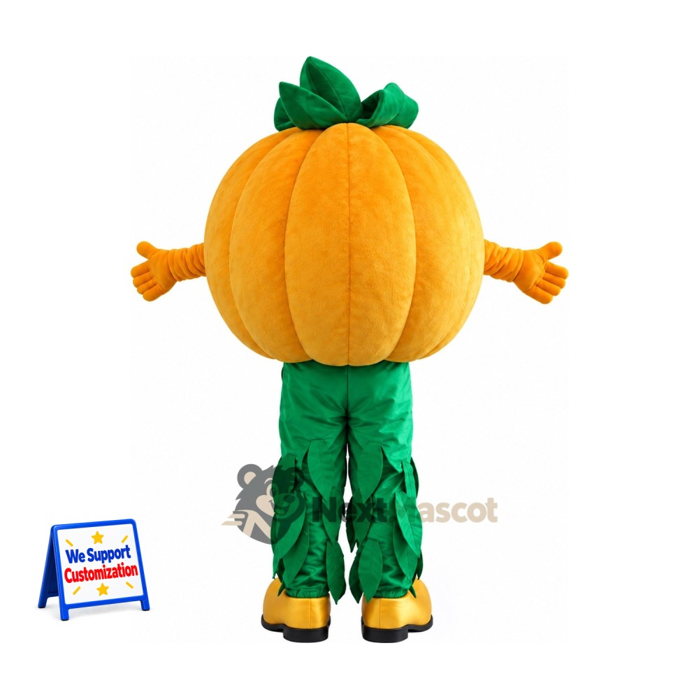 Jack O Lantern Mascot Costume - Green Leaf Pants for Parades Jack O Lantern Mascot Costume - Green Leaf Pants for Parades