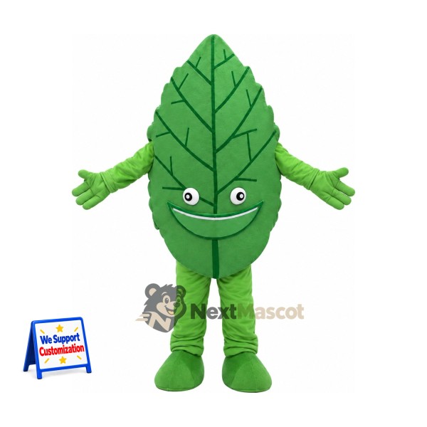 Leaf Mascot Costume - Green for Community Events