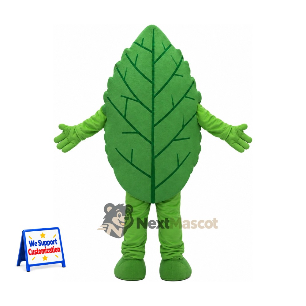 Leaf Mascot Costume - Green for Community Events Leaf Mascot Costume - Green for Community Events