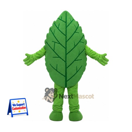Leaf Mascot Costume - Green for Community Events Leaf Mascot Costume - Green for Community Events