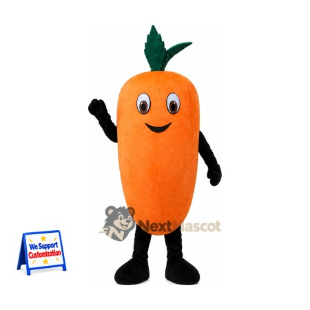 Carrot Mascot Costume - Black Arms and Legs Carrot Mascot Costume - Black Arms and Legs