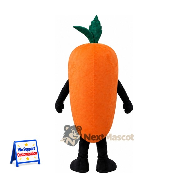 Carrot Mascot Costume - Black Arms and Legs Carrot Mascot Costume - Black Arms and Legs