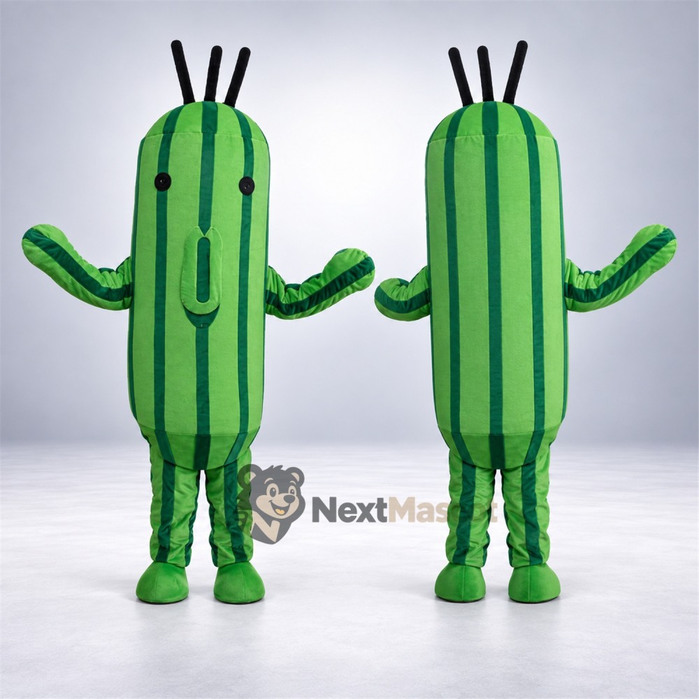 Cactus Mascot Costume - Green Stripes Cactus Mascot Costume - Green Stripes