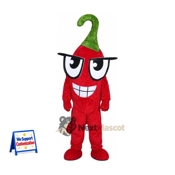 Chili Pepper Mascot Costume - Glasses
