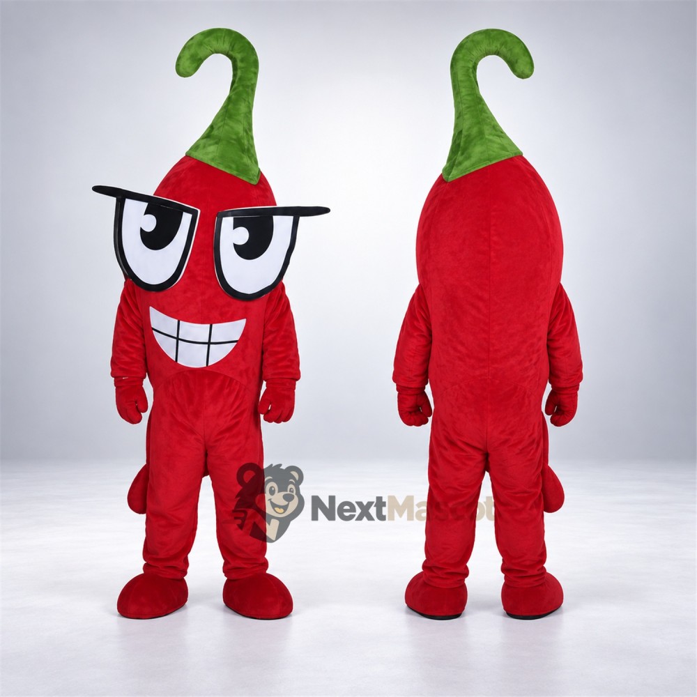 Chili Pepper Mascot Costume - Glasses Chili Pepper Mascot Costume - Glasses