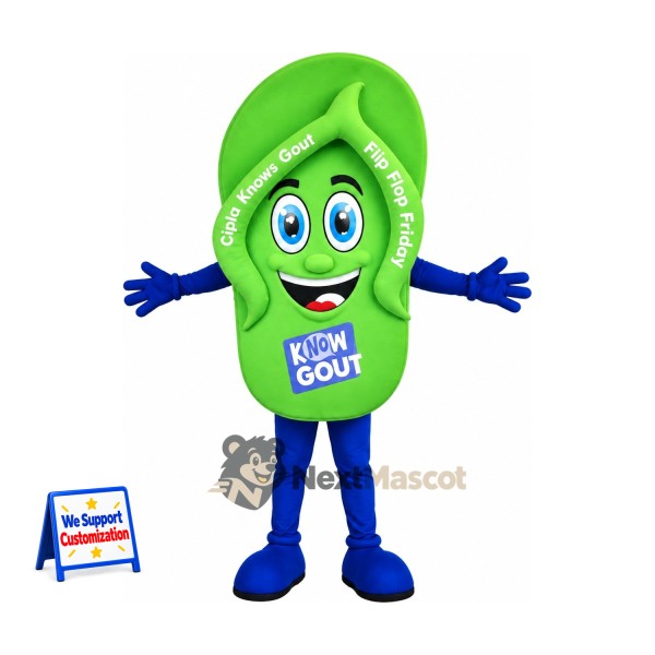 Flip Flop Mascot Costume - Green