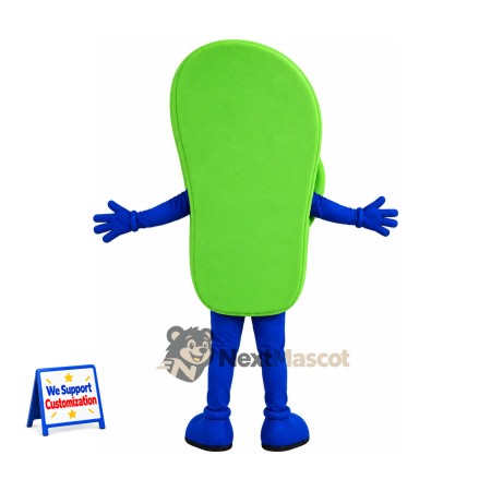 Flip Flop Mascot Costume - Green Flip Flop Mascot Costume - Green
