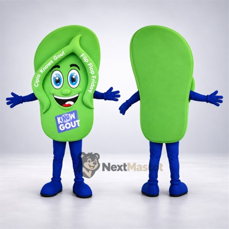 Flip Flop Mascot Costume - Green Flip Flop Mascot Costume - Green
