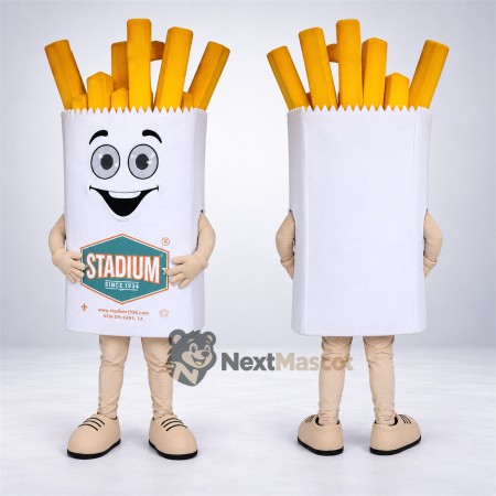 French Fries Mascot Costume - White Carton French Fries Mascot Costume - White Carton