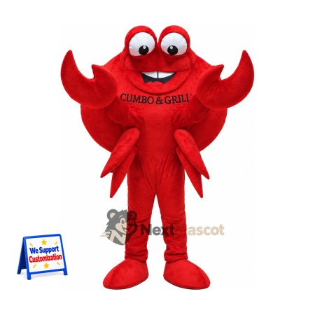 Lobster Mascot Costume - Red, Large Claws