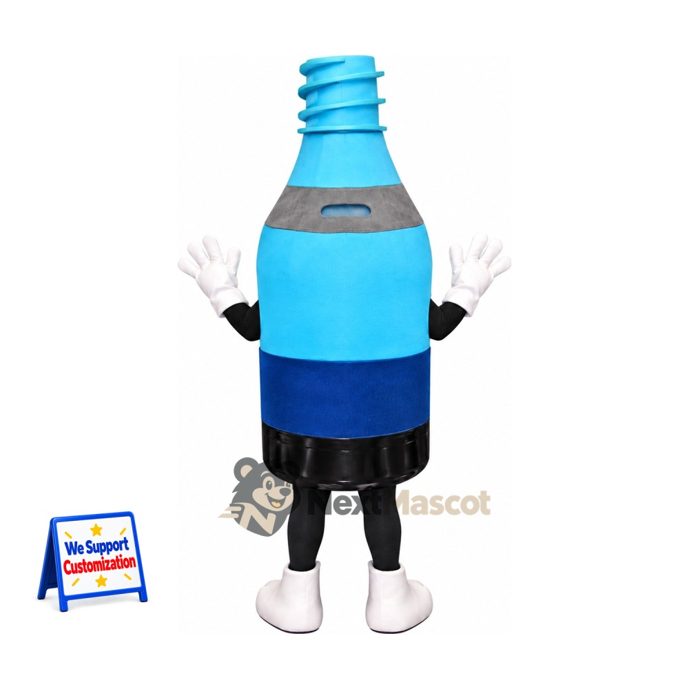 Recycling Bottle Mascot Costume - Blue Recycling Bottle Mascot Costume - Blue