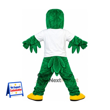Parrot Mascot Costume - Green, White Shirt Parrot Mascot Costume - Green, White Shirt