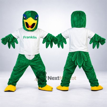 Parrot Mascot Costume - Green, White Shirt Parrot Mascot Costume - Green, White Shirt
