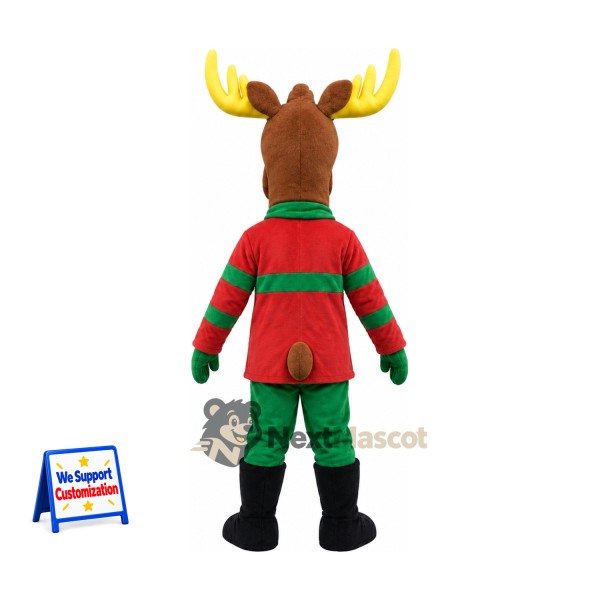 Moose Mascot Costume - Christmas Theme for Holiday Parties Moose Mascot Costume - Christmas Theme for Holiday Parties