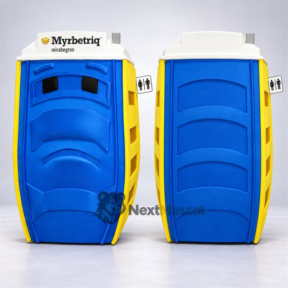 Portable Toilet Mascot Costume Portable Toilet Mascot Costume