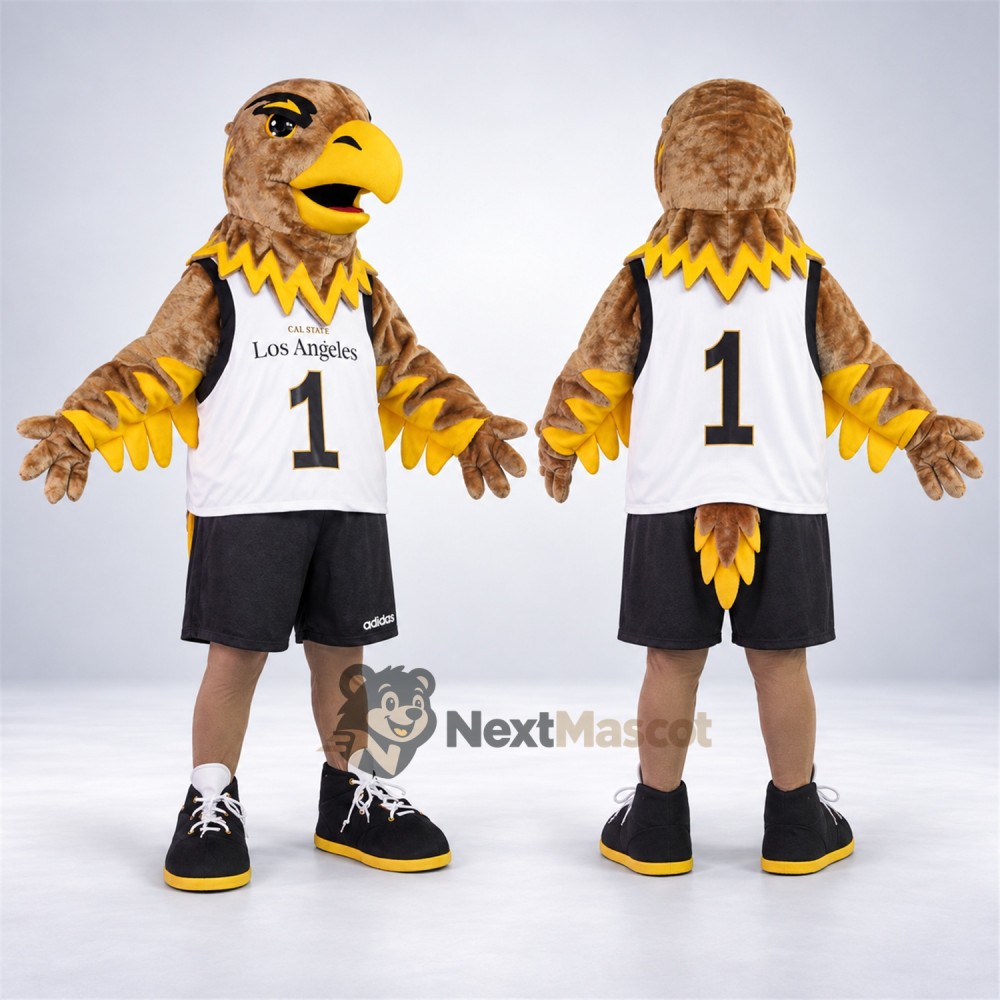 Eagle Mascot Costume - Brown, White Jersey Eagle Mascot Costume - Brown, White Jersey