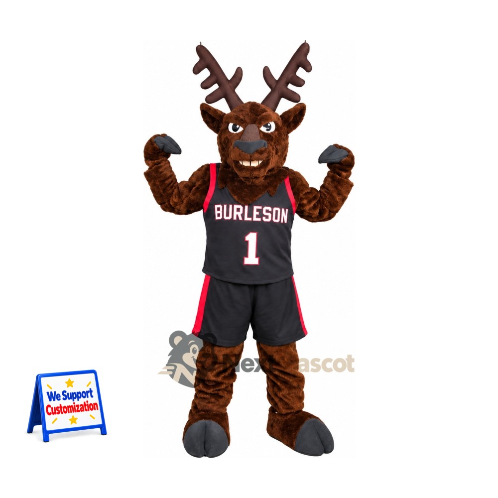 Reindeer Mascot Costume - Black Jersey Reindeer Mascot Costume - Black Jersey