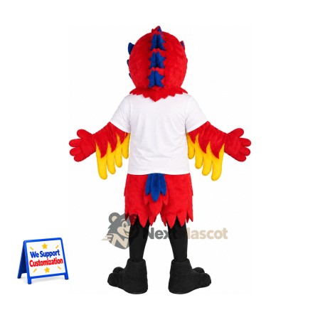 Phoenix Mascot Costume - Red, White Shirt for Parades Phoenix Mascot Costume - Red, White Shirt for Parades