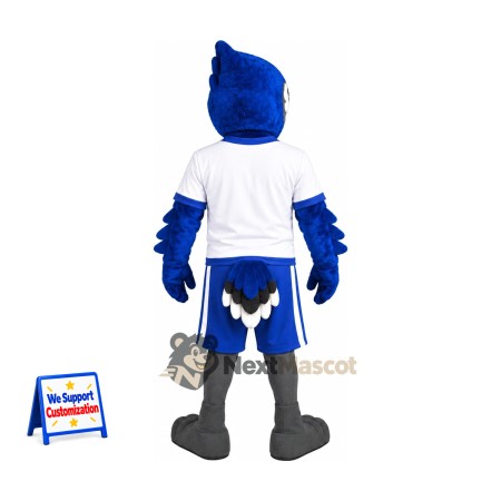 Blue Jay Mascot Costume - White Shirt for School Spirit Blue Jay Mascot Costume - White Shirt for School Spirit