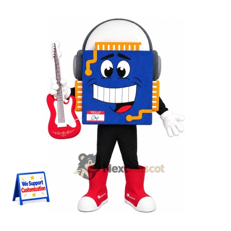 Music Player Mascot Costume - Guitar Music Player Mascot Costume - Guitar