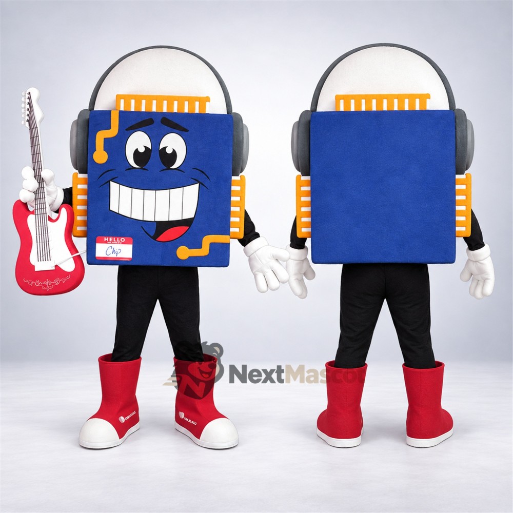Music Player Mascot Costume - Guitar Music Player Mascot Costume - Guitar