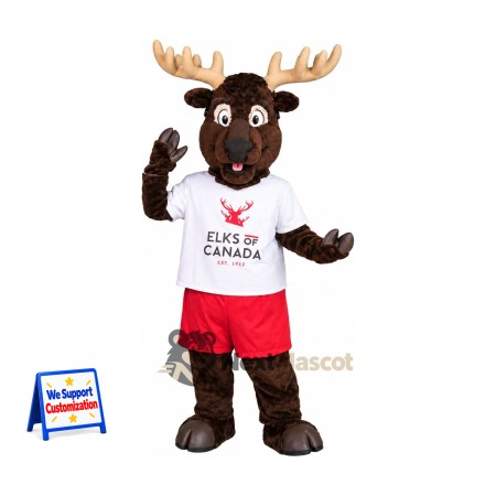 Moose Mascot Costume - White Shirt for Parades Moose Mascot Costume - White Shirt for Parades