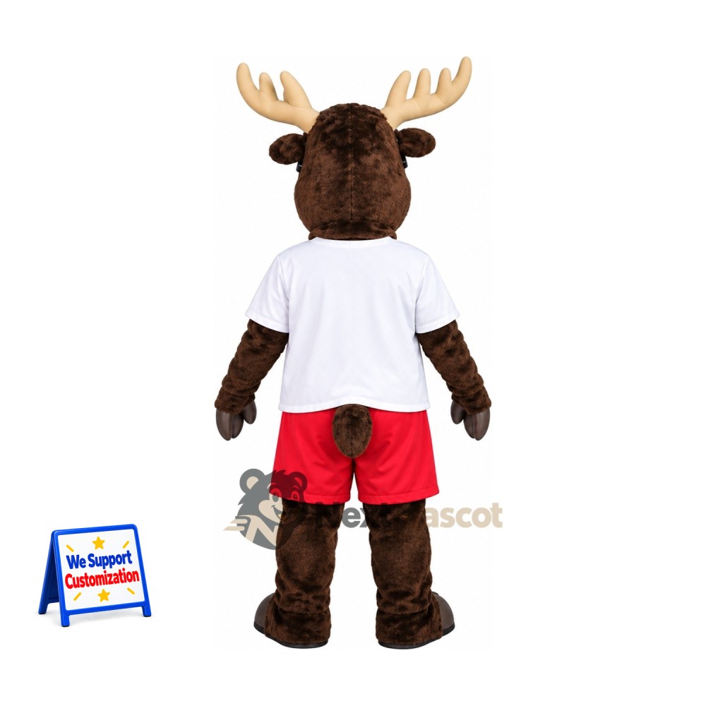 Moose Mascot Costume - White Shirt for Parades Moose Mascot Costume - White Shirt for Parades
