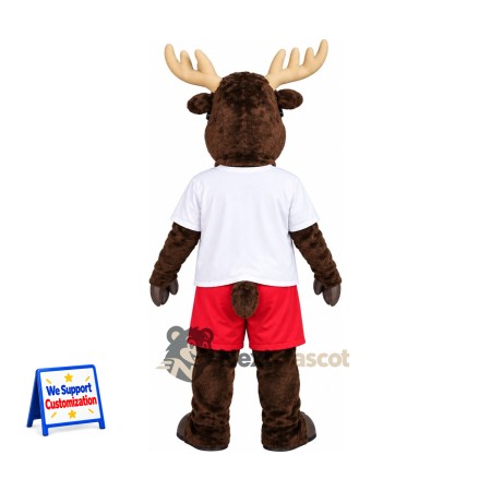 Moose Mascot Costume - White Shirt for Parades Moose Mascot Costume - White Shirt for Parades