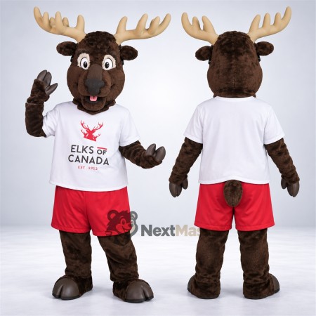 Moose Mascot Costume - White Shirt for Parades Moose Mascot Costume - White Shirt for Parades