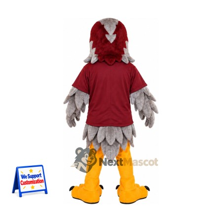 Falcon Mascot Costume - Burgundy Shirt Falcon Mascot Costume - Burgundy Shirt