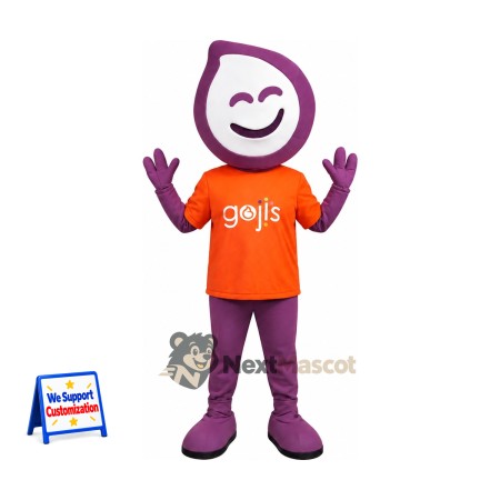 Location Pin Character Mascot Costume - Purple Location Pin Character Mascot Costume - Purple