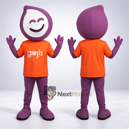 Location Pin Character Mascot Costume - Purple Location Pin Character Mascot Costume - Purple