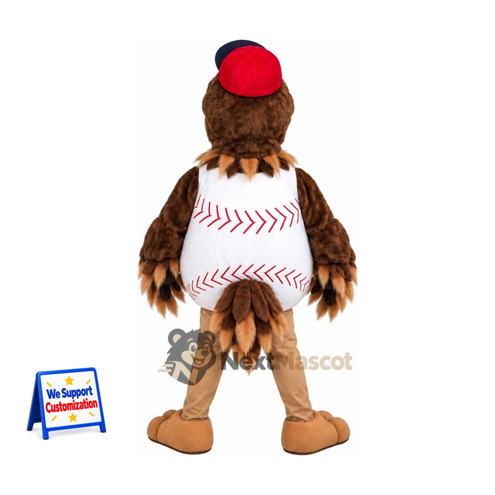 Hawk Mascot Costume - Brown, White Shirt Hawk Mascot Costume - Brown, White Shirt