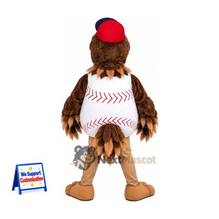 Hawk Mascot Costume - Brown, White Shirt Hawk Mascot Costume - Brown, White Shirt