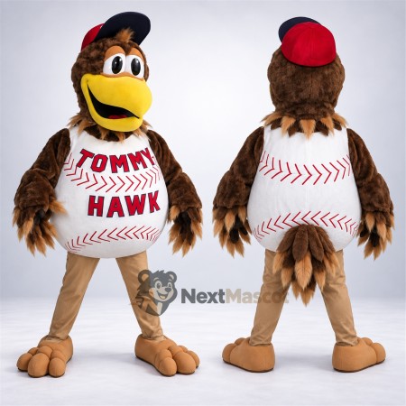 Hawk Mascot Costume - Brown, White Shirt Hawk Mascot Costume - Brown, White Shirt