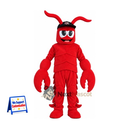 Lobster Mascot Costume - Red, Black Headband Lobster Mascot Costume - Red, Black Headband