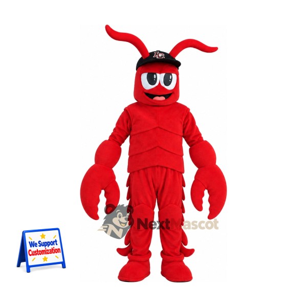 Lobster Mascot Costume - Red, Black Headband
