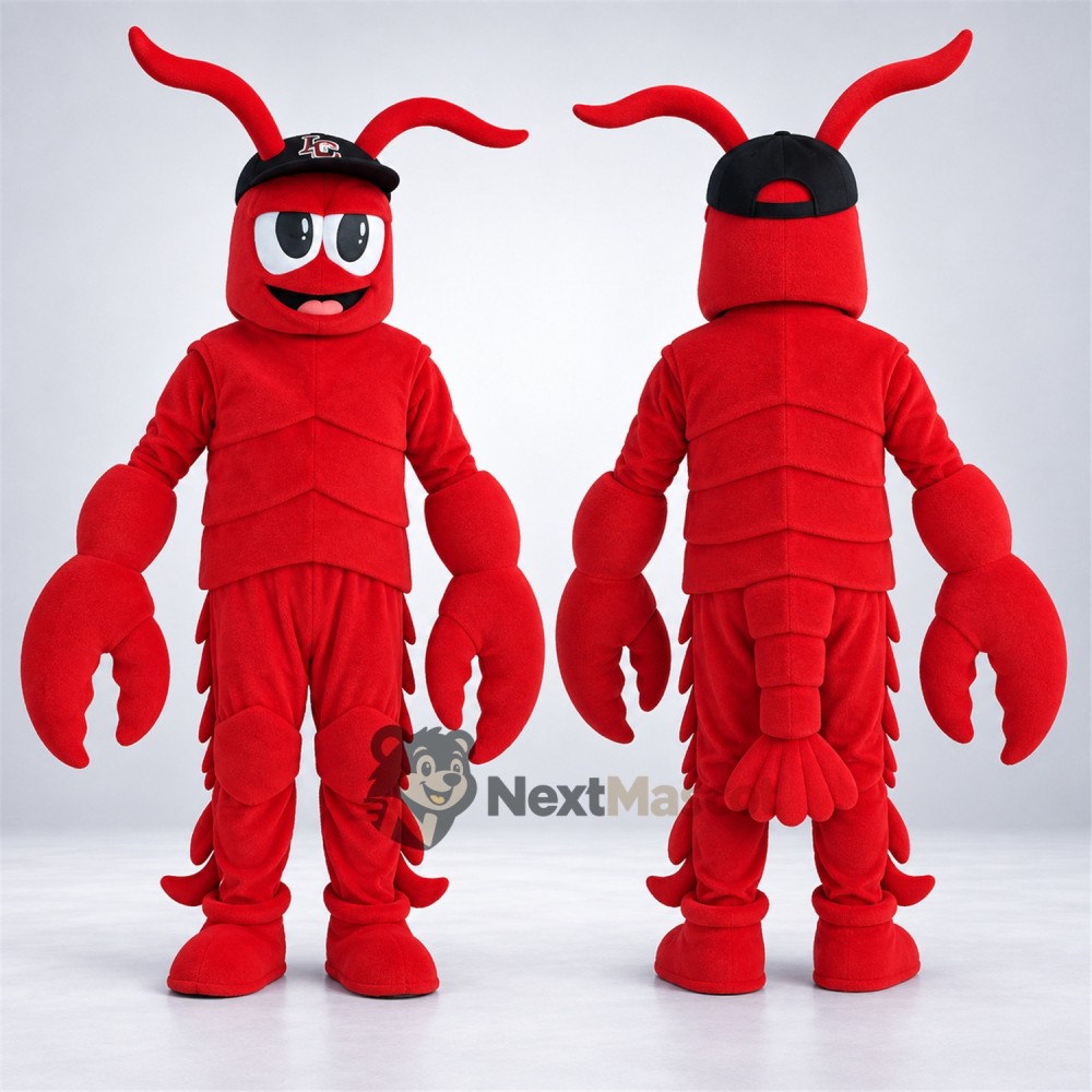 Lobster Mascot Costume - Red, Black Headband Lobster Mascot Costume - Red, Black Headband